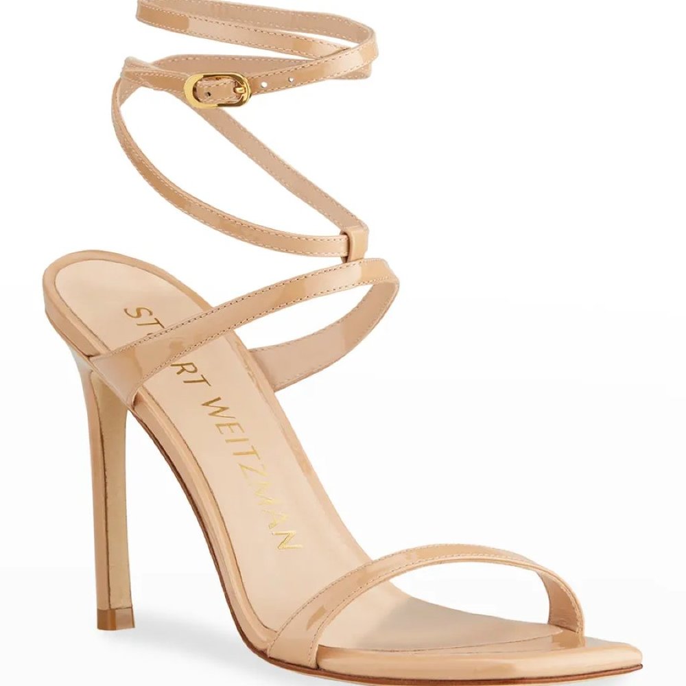 Stuart Weitzman tan Leather Strappy heels Ellsie 100 Size 9